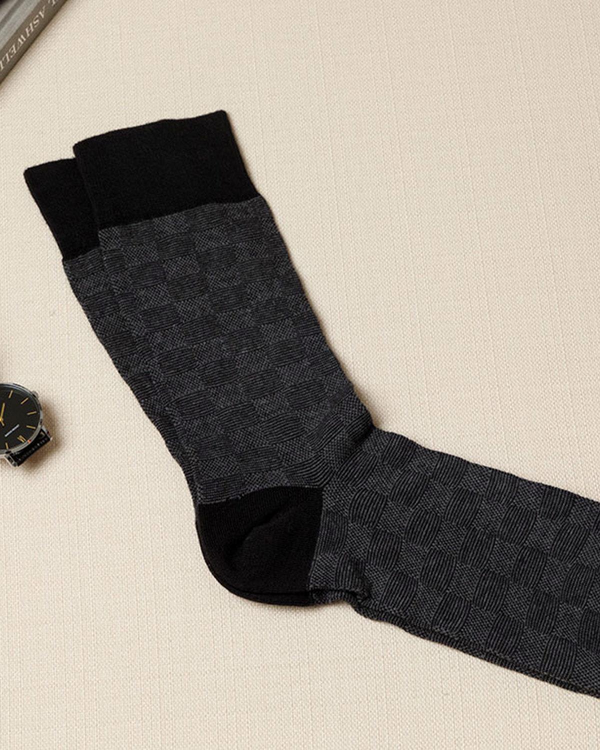 Square Чорапи Памук Стандартен Черен