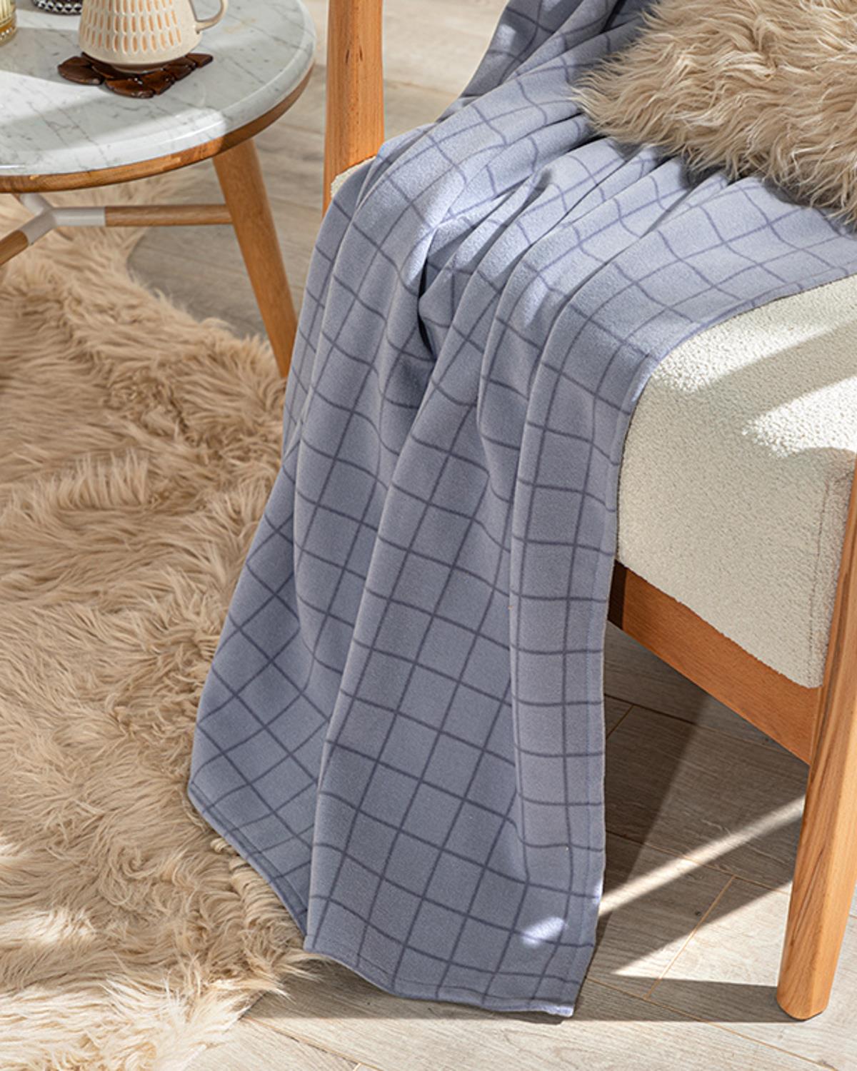 Square Polar Fleece Tv Blanket 120x170 cm Blue