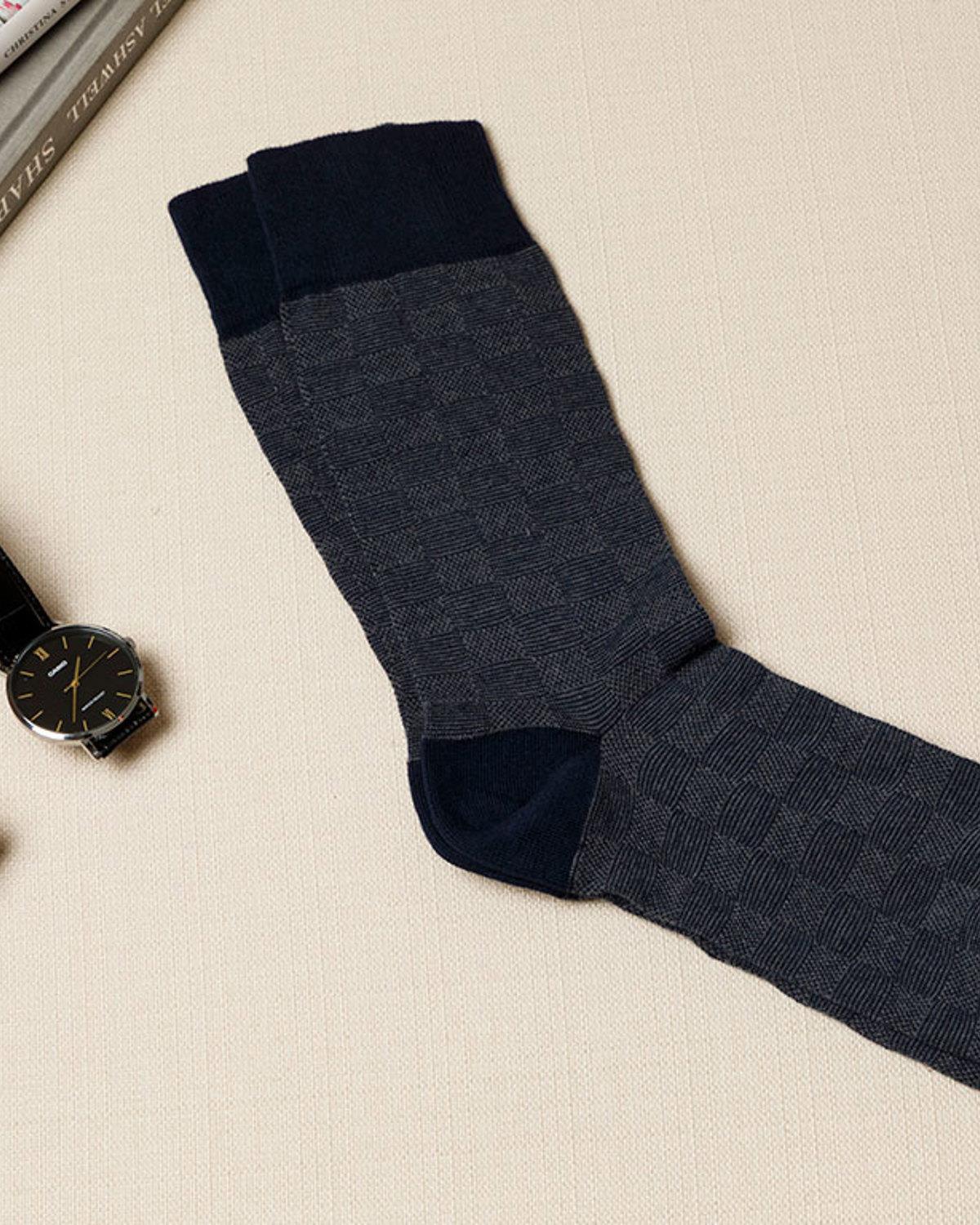 Square Чорапи Памучен, Тъмно Синьо, Standart