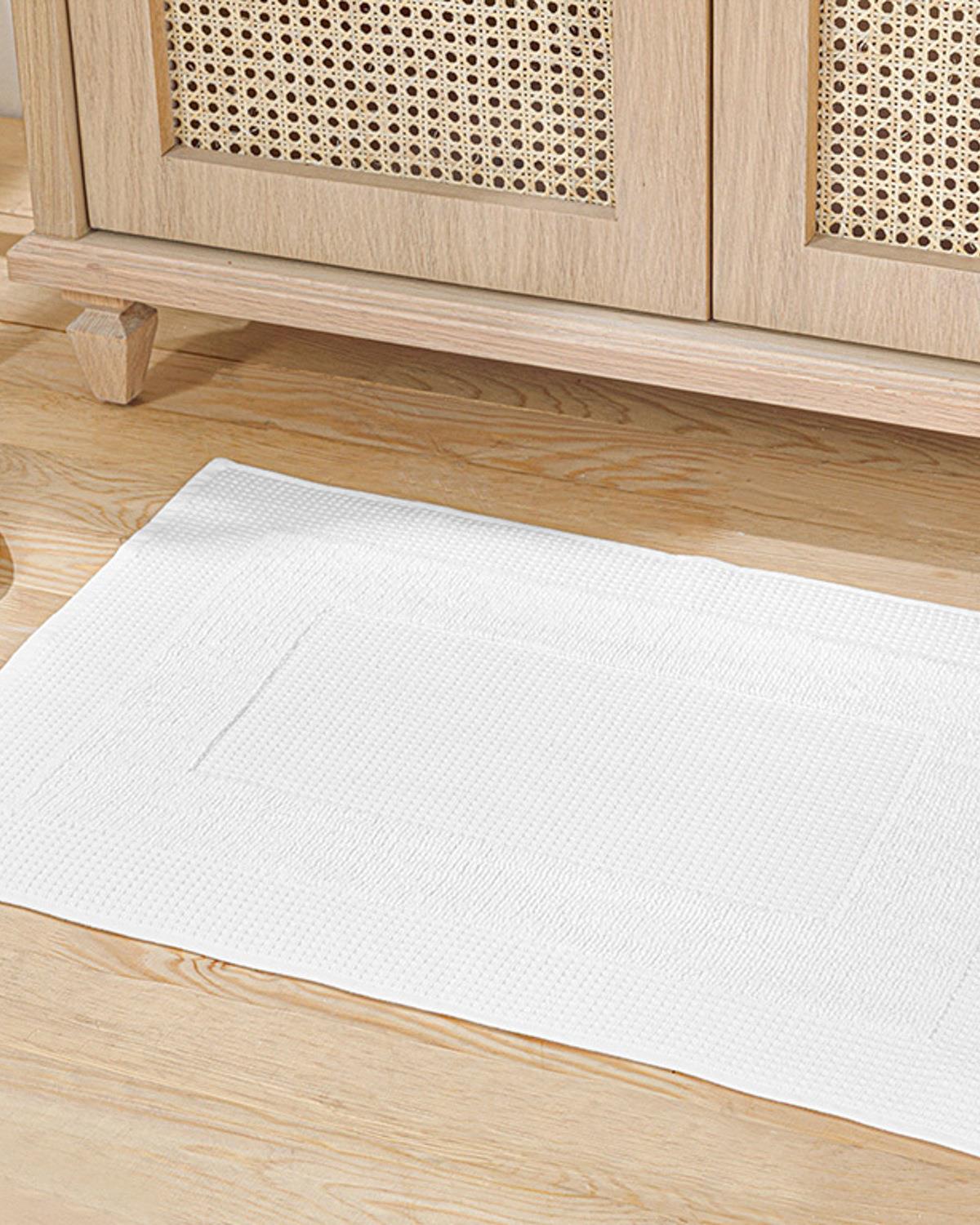 Squared Кърпа За Крака С вафлена структура 50x70 см Бял