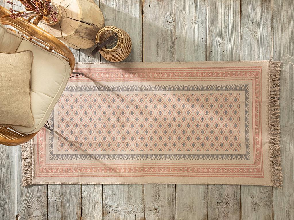 Squares Килим Тъкан 60x100 см Каменно сив - Керемиден