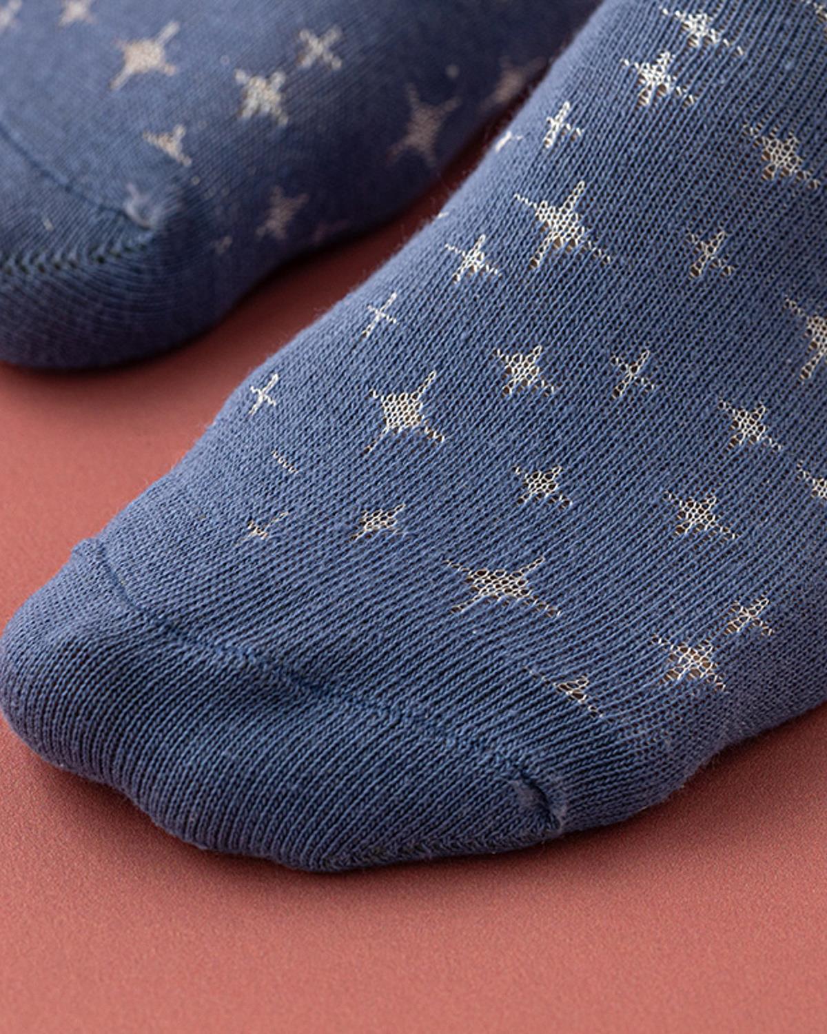 Star Чорап Дамски 3 Бр., Памучен, Сиво-Синньо, 36-40