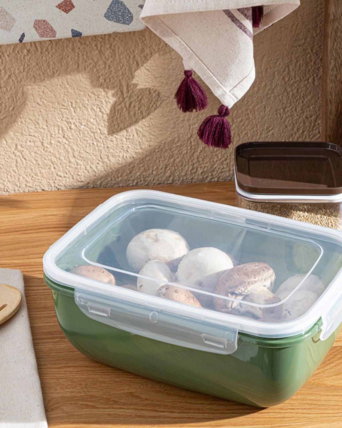 Stella Кутия За Съхранение Правоъгълен Пластмаса 2300 мл Зелен