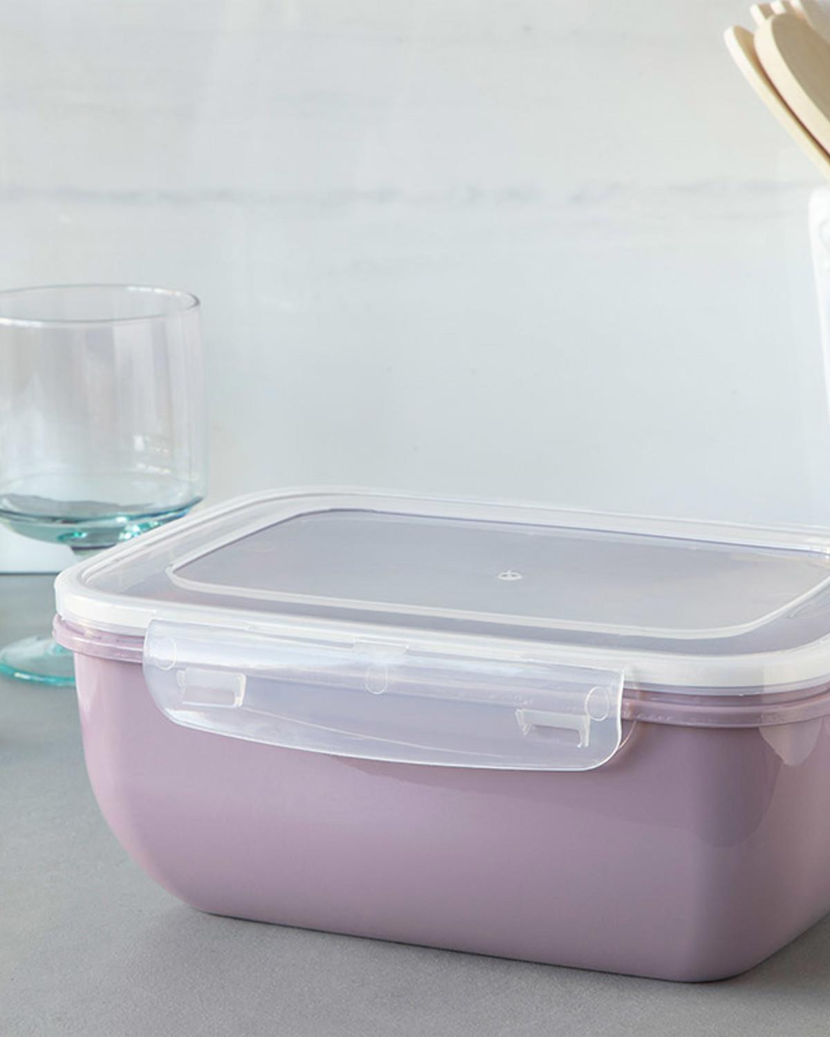 Stella Кутия За Съхранение Правоъгълна, Пластмасов, Тъмно Розово, 2300 Ml