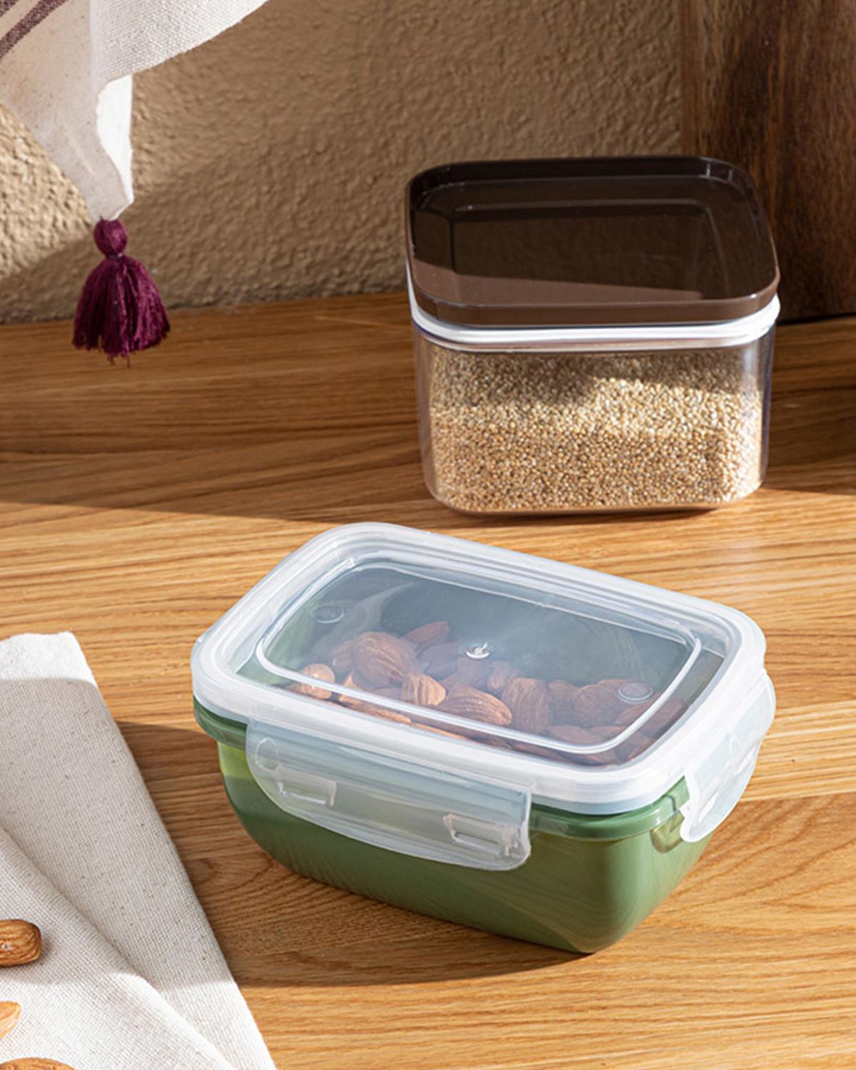 Stella Кутия За Съхранение Правоъгълен Пластмаса 400 мл Зелен