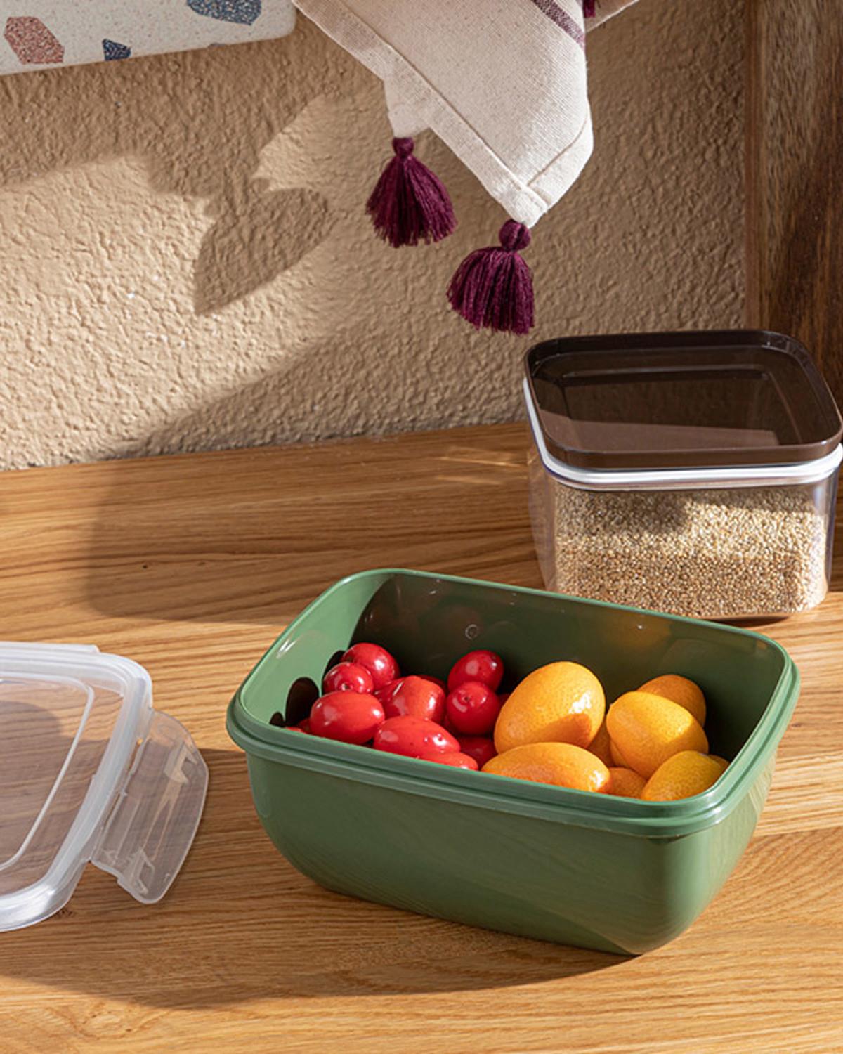 Stella Кутия За Съхранение Правоъгълен Пластмаса 800 мл Зелен