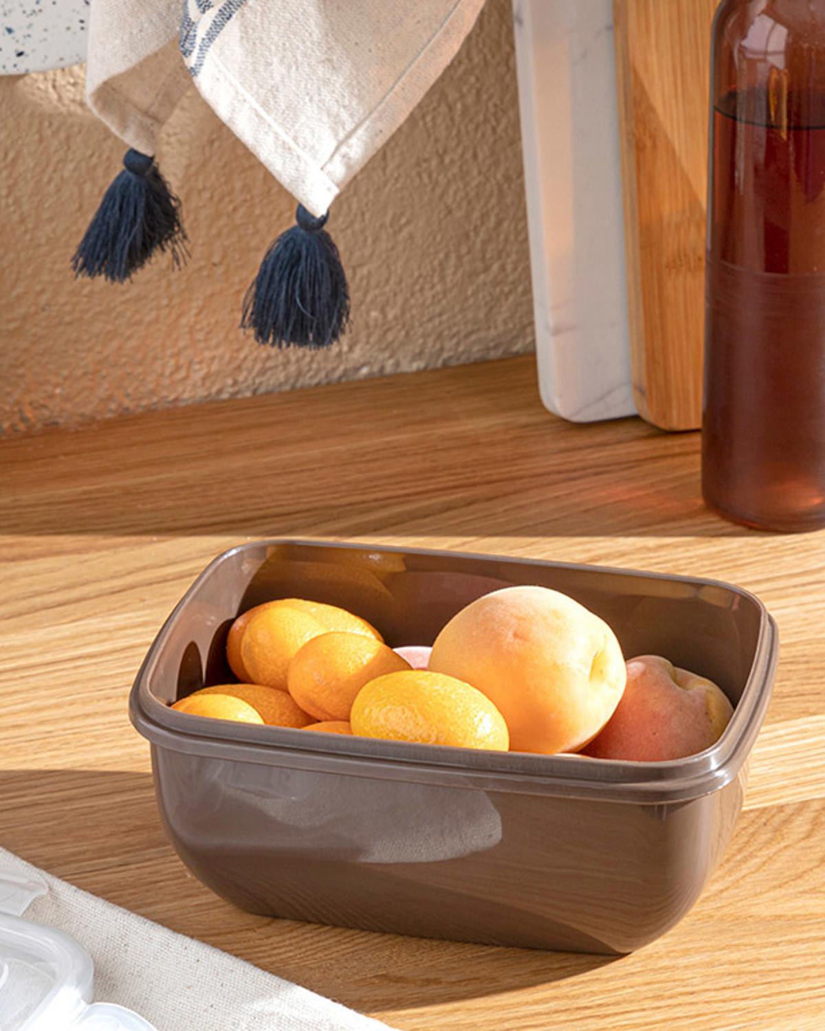 Stella Кутия За Съхранение Правоъгълен Пластмаса 800 мл Кафяв