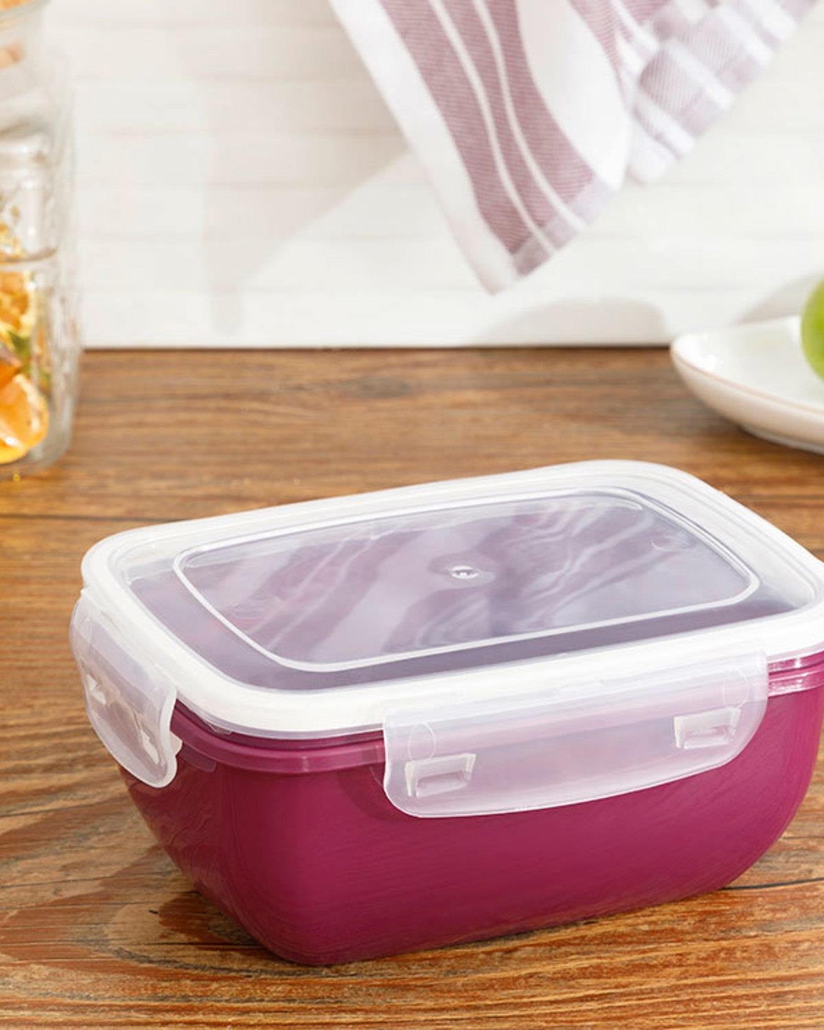 Stella Plastic Rectangular Storage Box 800 ml Purple