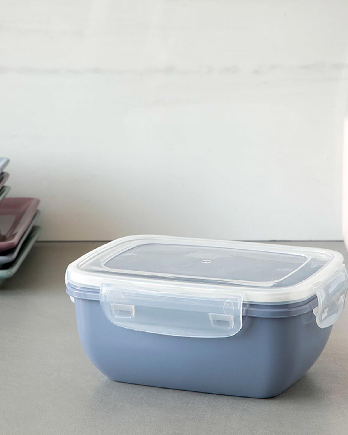 Stella Кутия За Съхранение Правоъгълна, Пластмасов, Синьо, 800 Ml