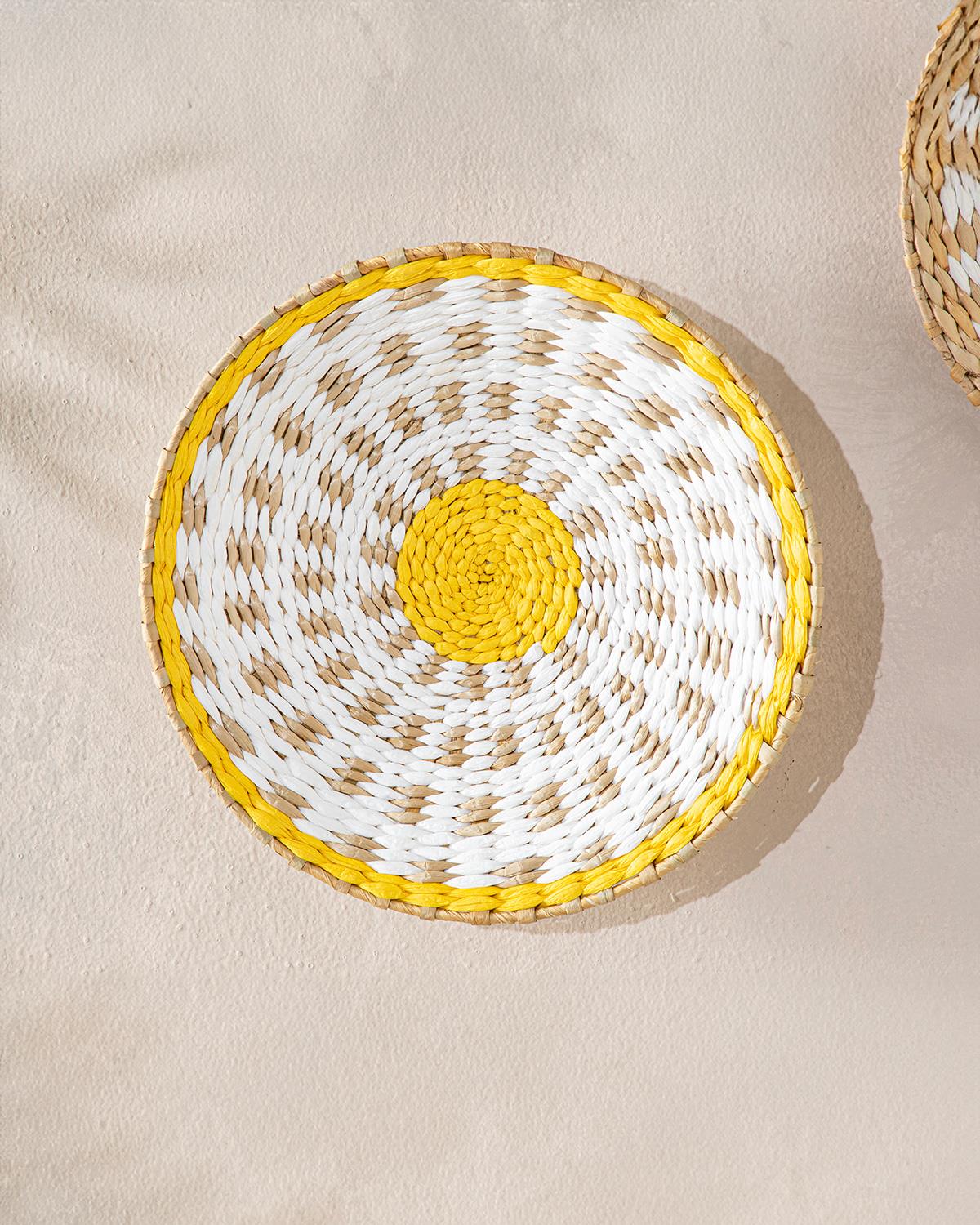 Stena Straw Wall Accessory 30x5 cm Natural - Yellow