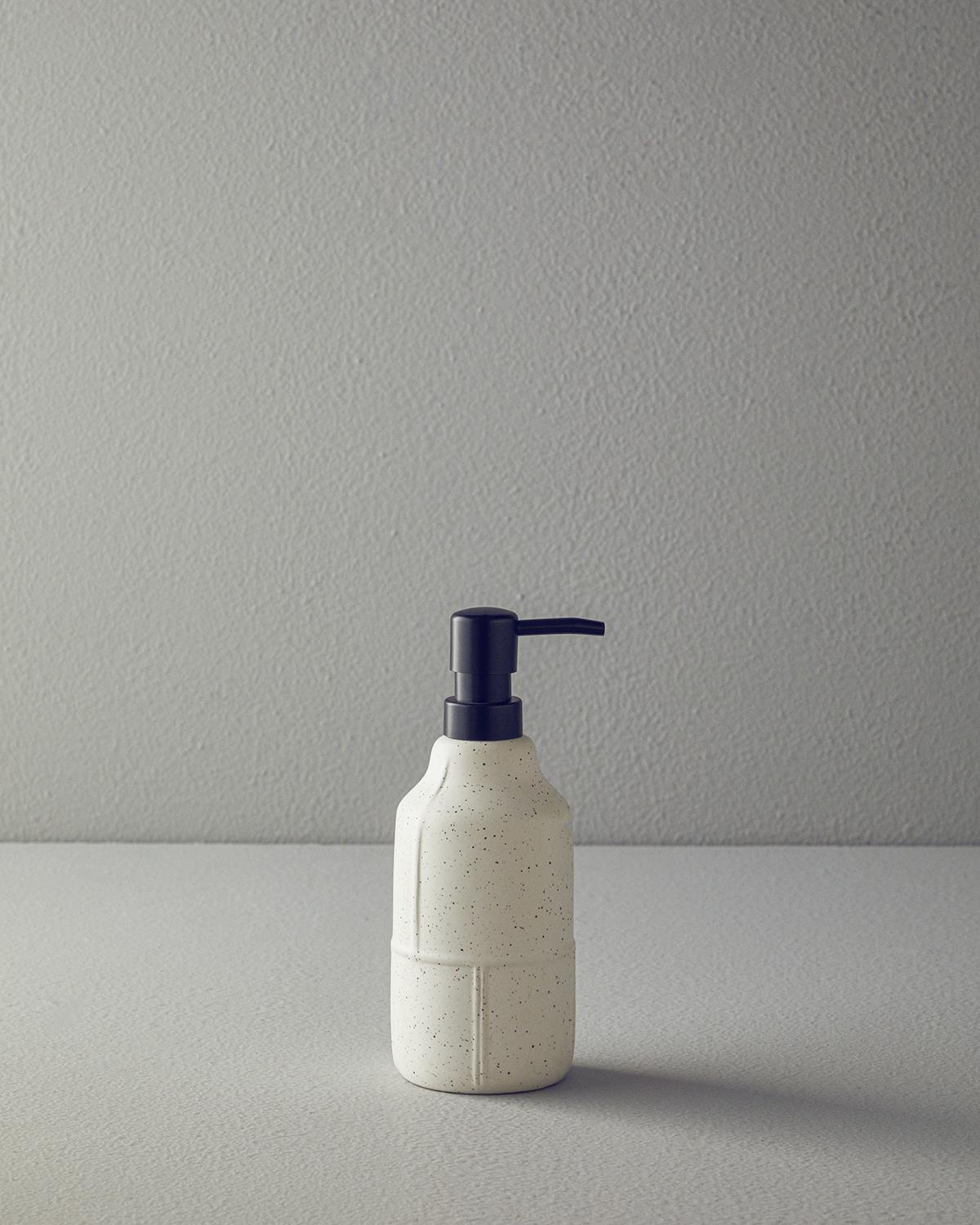 Steve Silicone 3 Set Bathroom Set Cream