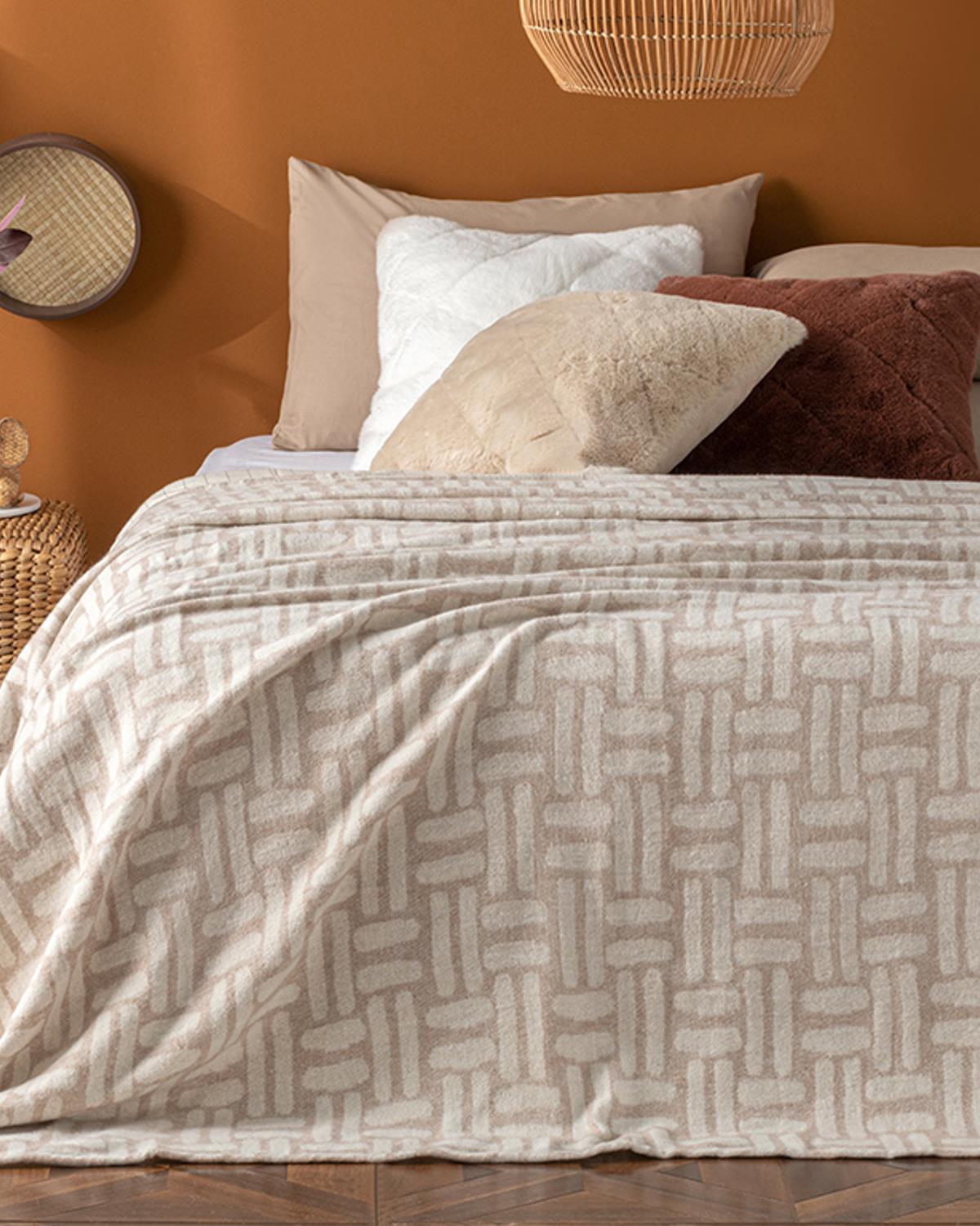 Stitch Одеяло Единичен С мек памук 150x200 см Каменно сив..