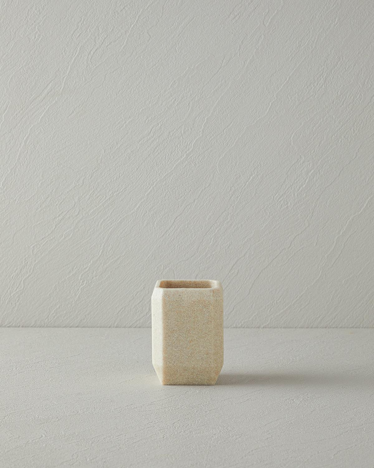 Stone Комплект За Баня 3 бр. 17,5X11X18 см Бежов