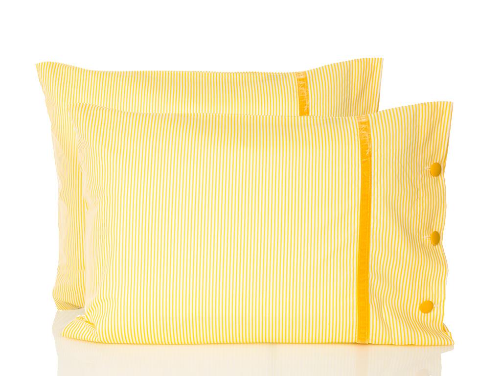 Stripe КЪЛЪФКА ЗА ВЪЗГЛАВНИ 2 комплекта Памучен 50x70 cm Yellow.