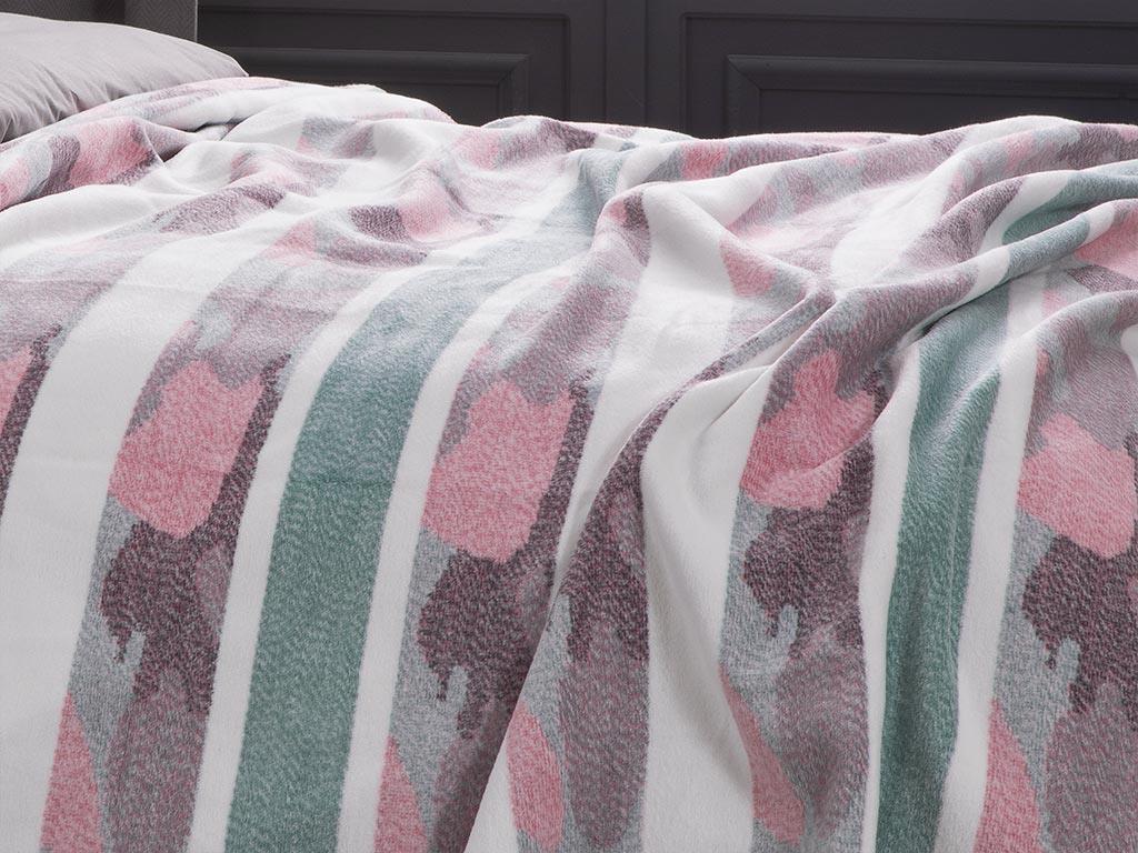 Stripe Одеяло Двоен Памучен 200x220 см Селадон
