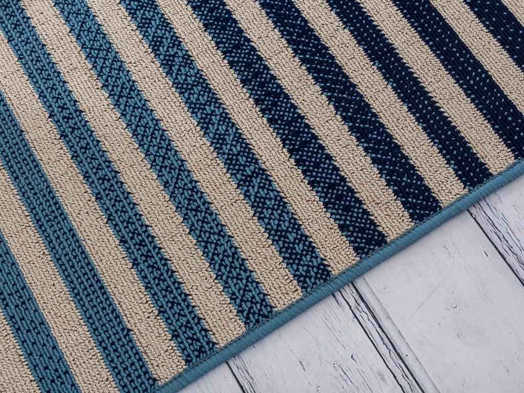 Stripe КИЛИМ Тъкан White-Blue