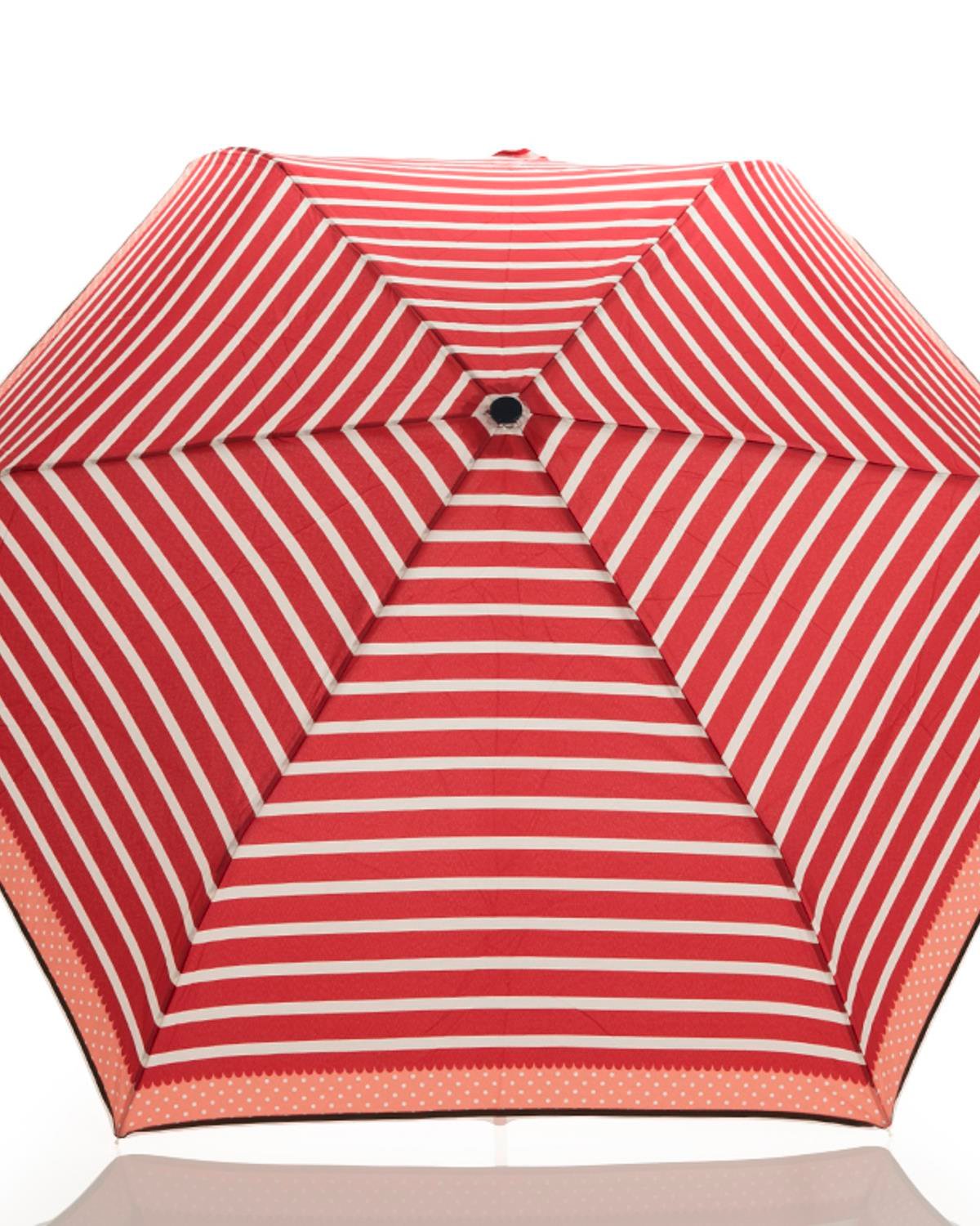 Striped Чадър С алуминиеви дръжки Метал 52 см Червен
