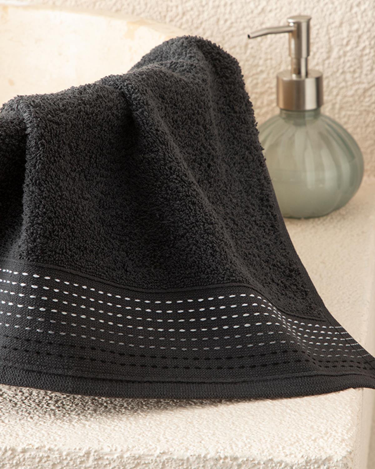 Stripes Хавлии За Ръце На Райета, Антрацит, 30 X 40 Cm