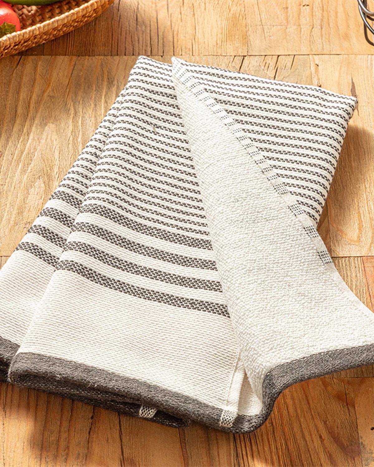 Stripy Кърпа За Сушене Памук 40x60 см Антрацит