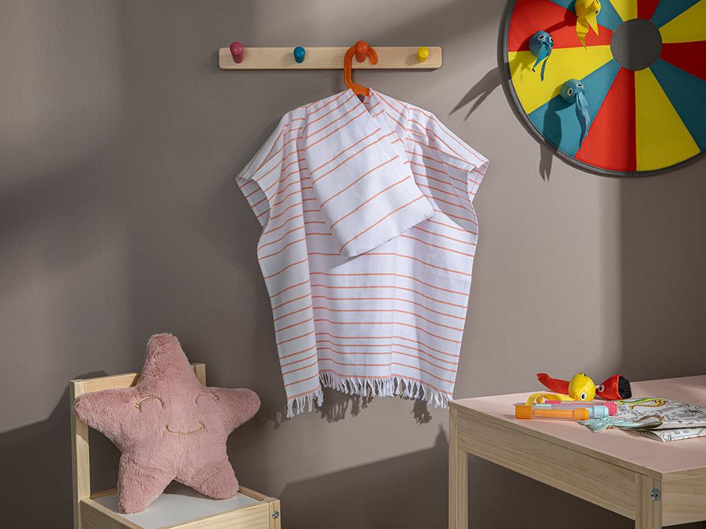 Summer Stripe Детска Пелерина Пещемал, Оранжево,, 5-6 Години