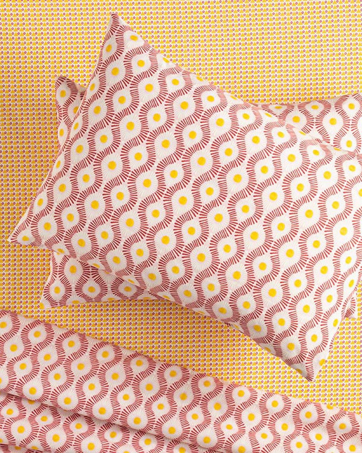 Sunny Side Кълъфка За Възглавница 2Бр., Лесно За Гладене, Розово, 50 X 70 Cm