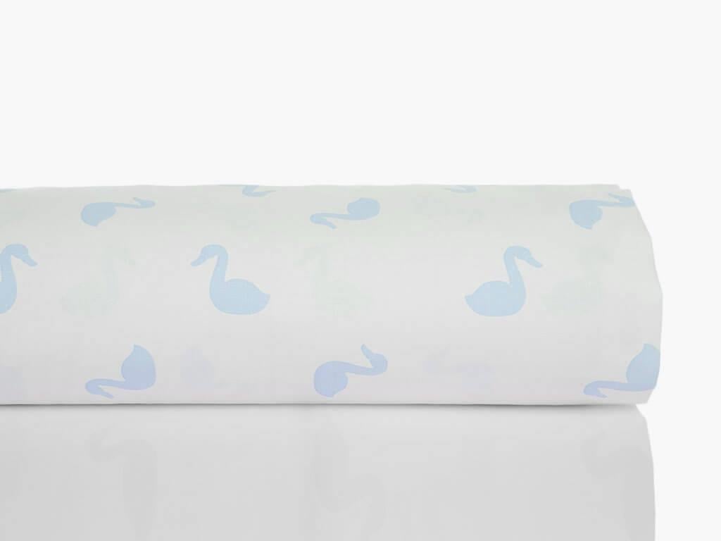 Swan БЕБЕШКИ ЧАРШАФИ Памучен 100x150 cm Blue.