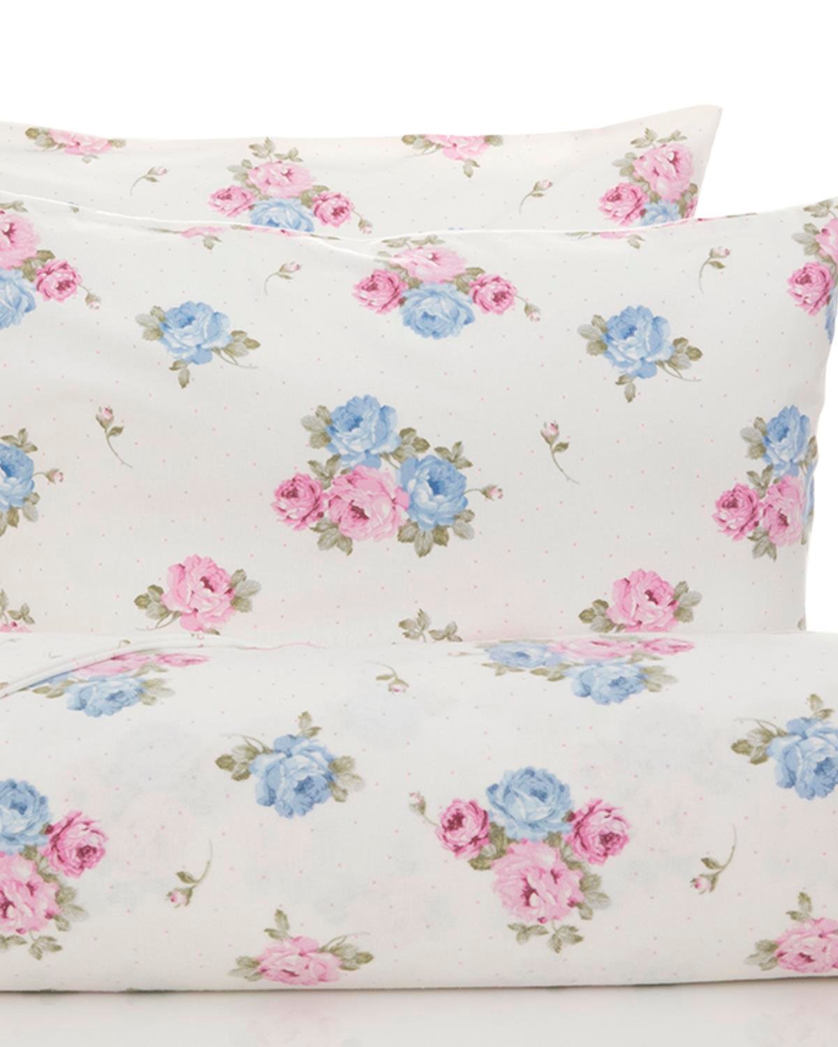Sweet Rose Спален Комплект Двоен Фланел 200x220 см Розов