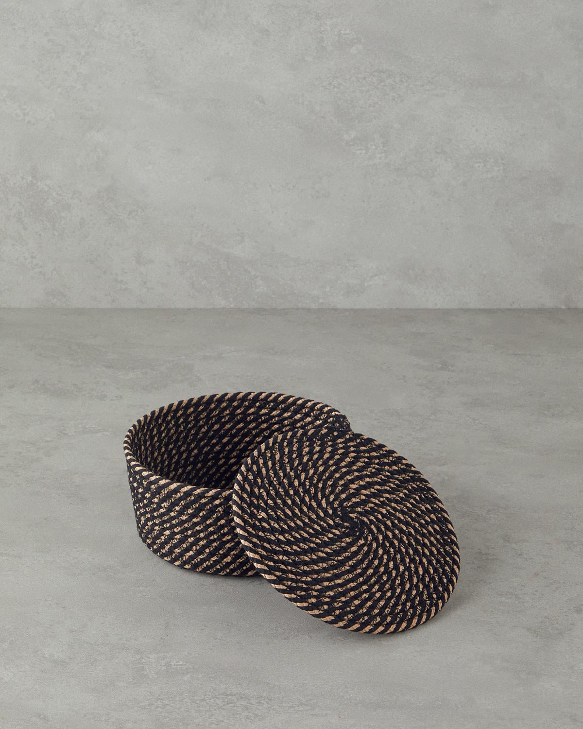 Terra Кутия За Съхранение 18x8 см Натурален - Черен