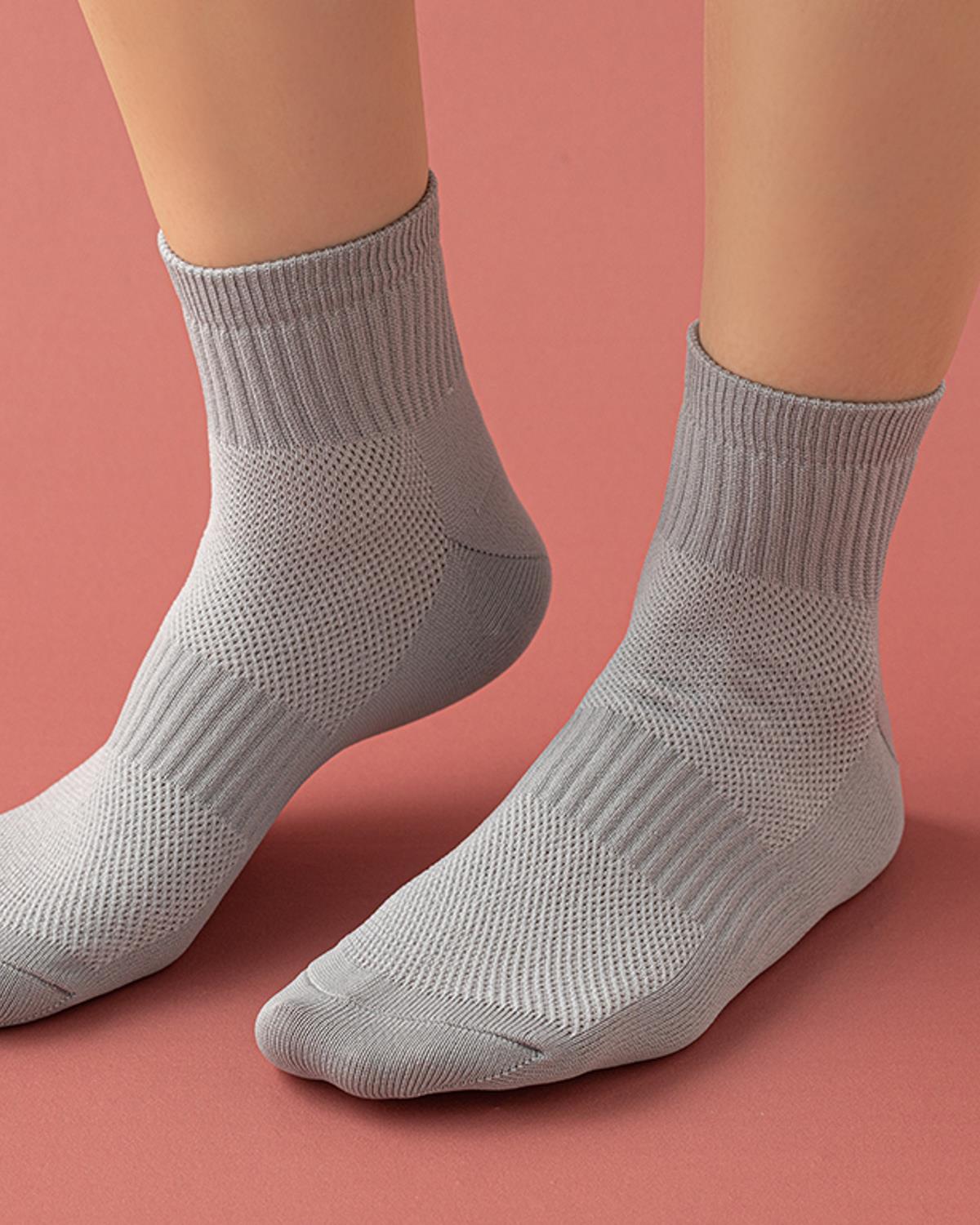 Tery Спортни Чорапи Дамски 3 Бр., Черно-Бяло-Сиво, 36-40