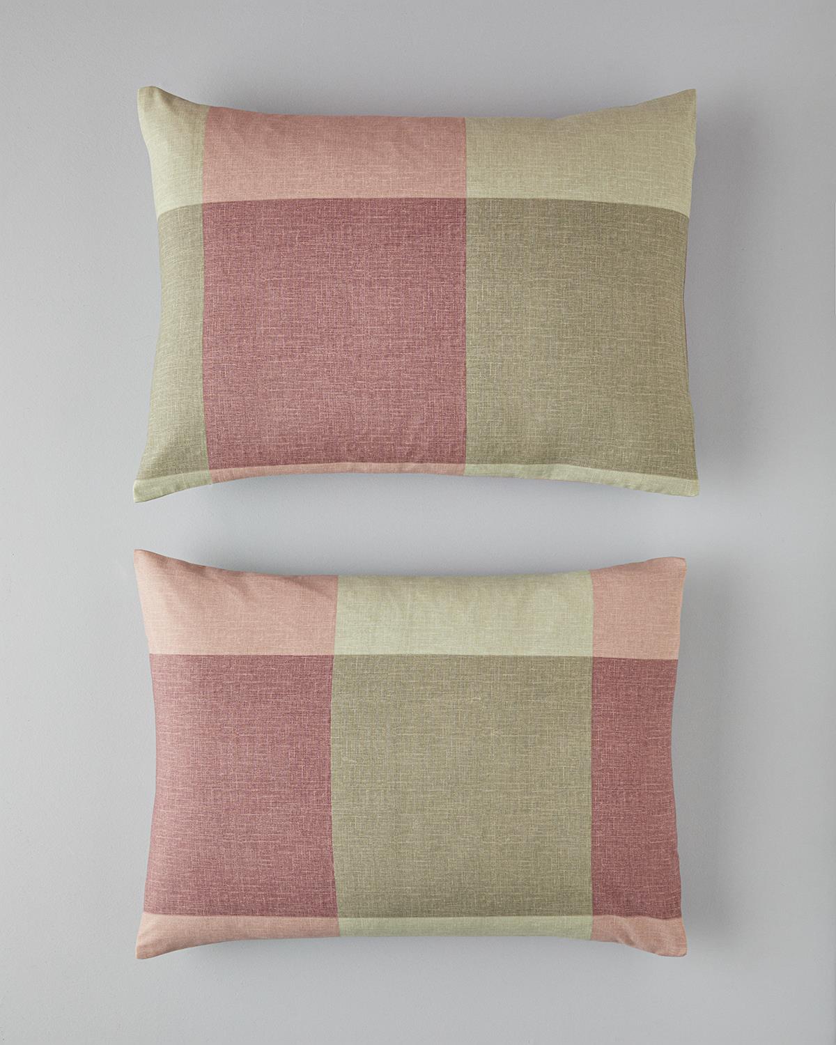 Textured Plaid Калъфка За Възглавница 2 бр. Лесно за гладене 50x70 см Зелен-Дамсон