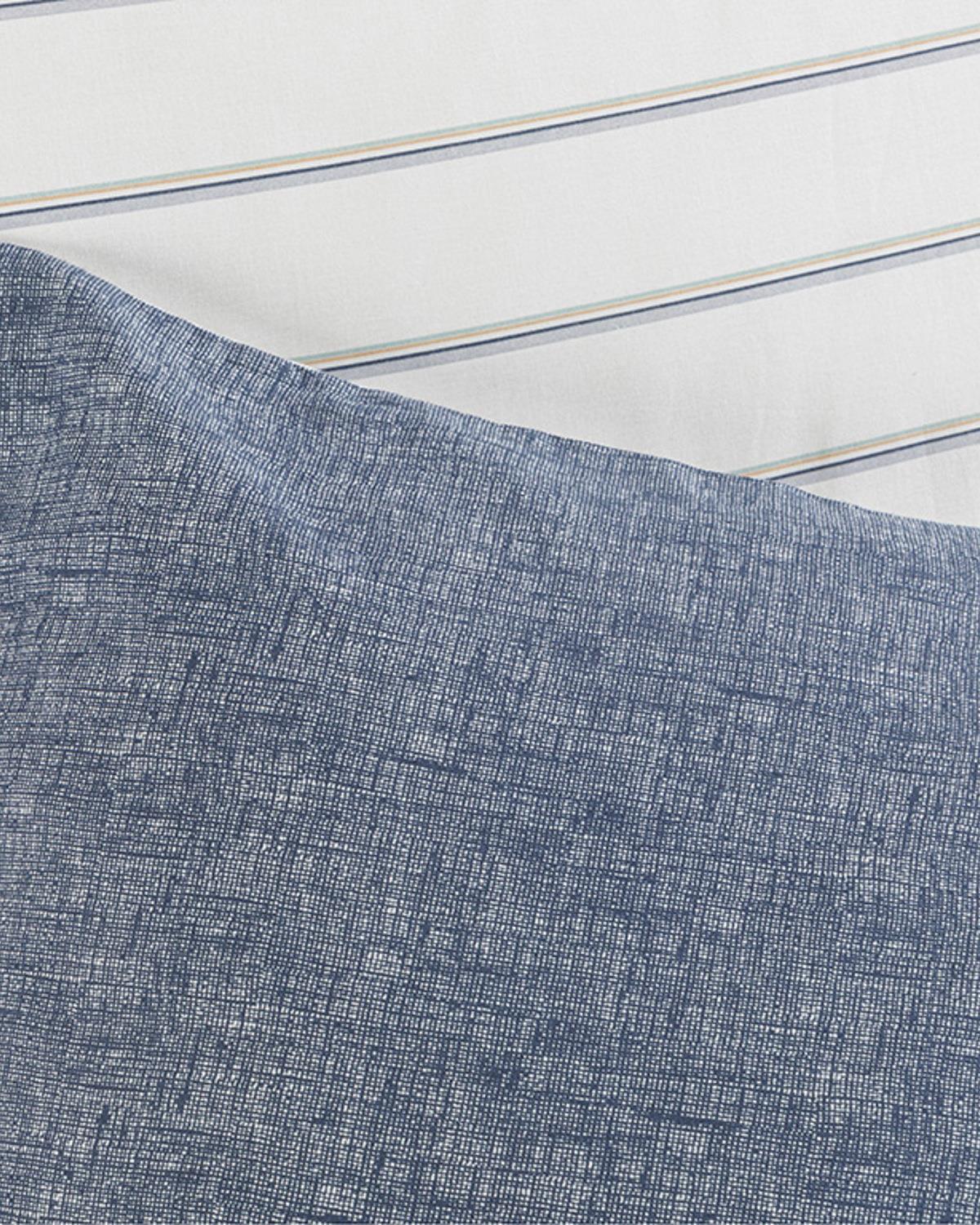 Textured Stripe Калъфка За Възглавница 2 бр. Памучен 50x70 см Морскосин