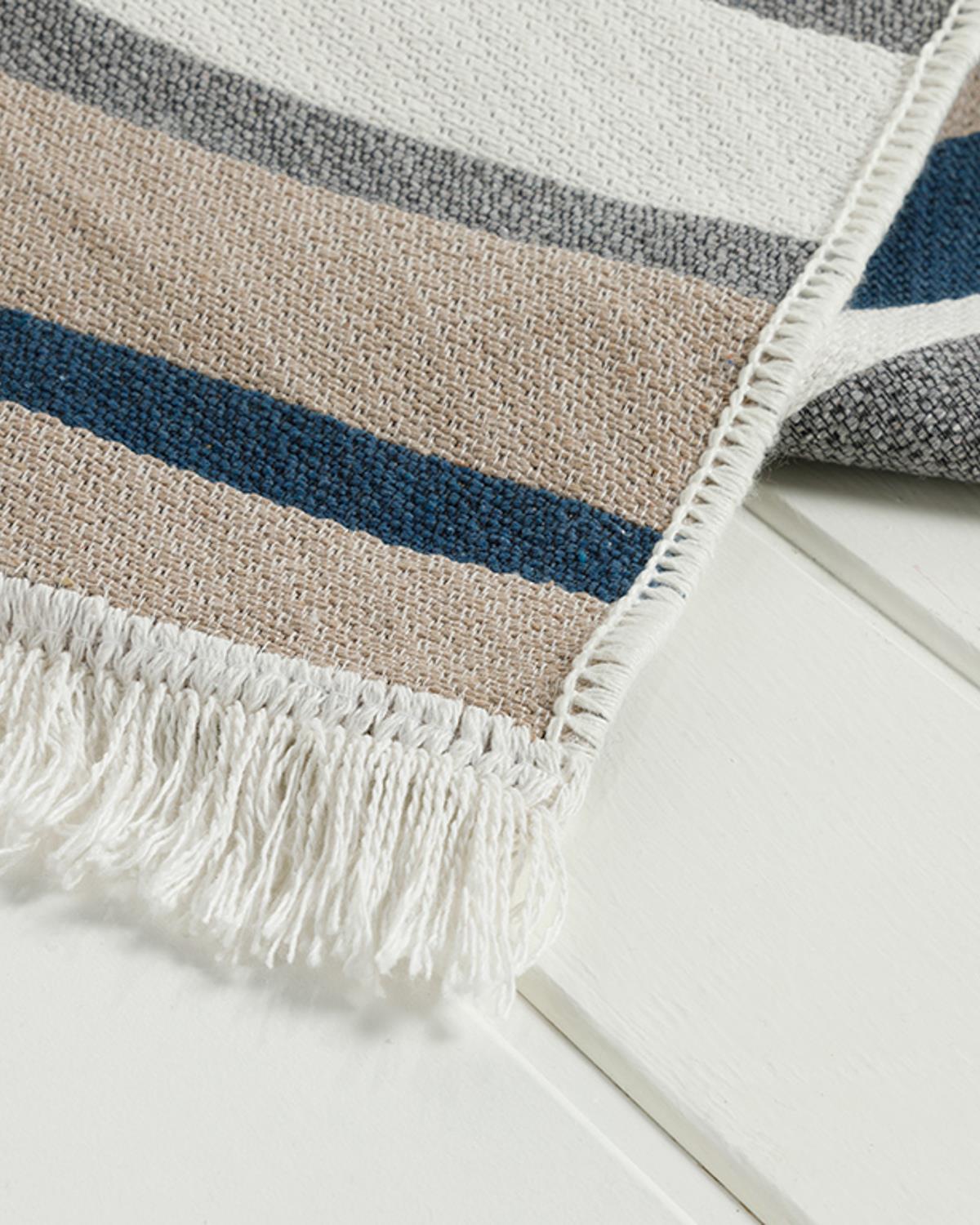 Timeless Stripe Килим Двулицев Тъкан 80x150 cm Сив - Морскосин