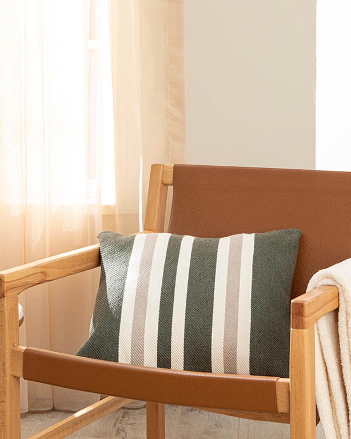 Tissue Декоративна Възглавница Тъкан 45x45 см Маслиненозелен.