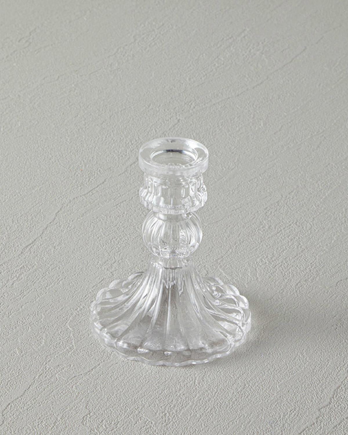 Trace Свещник Стъкло 10 cm.. Прозрачен