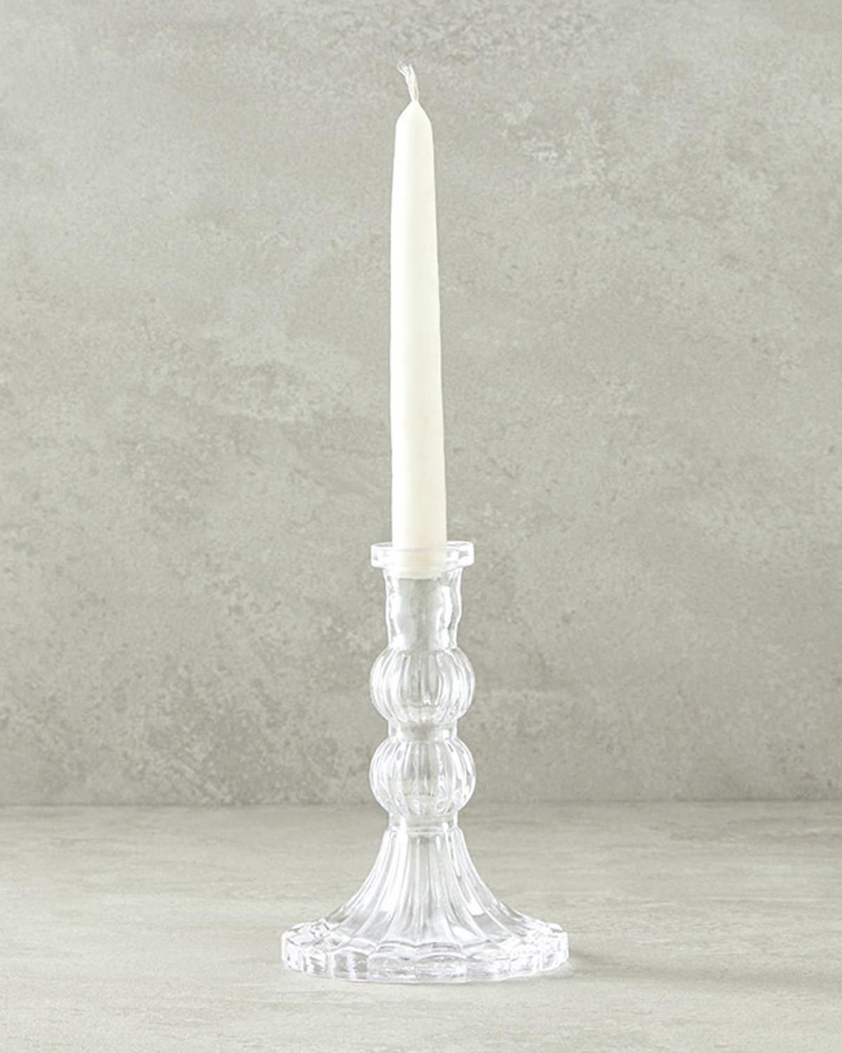 Trace Свещник Стъкло 14,5 см Прозрачен