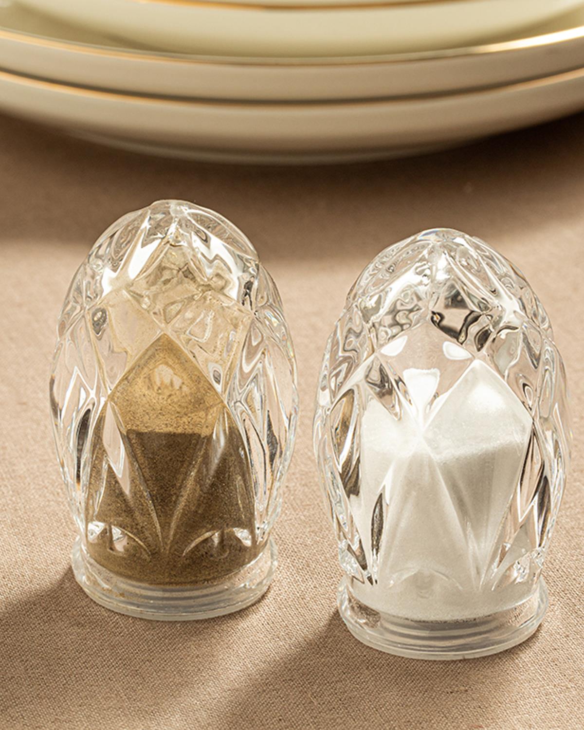 Trace Солница И Пиперница 2 бр. Стъкло 5,5x8,5 см Прозрачен