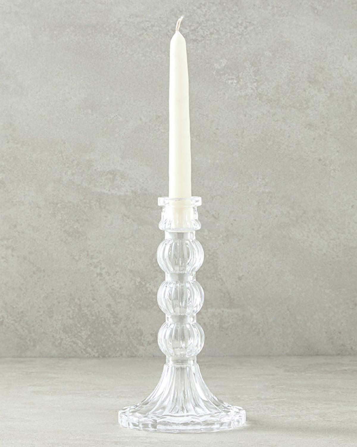 Trace Свещник Стъкло 20 см Прозрачен