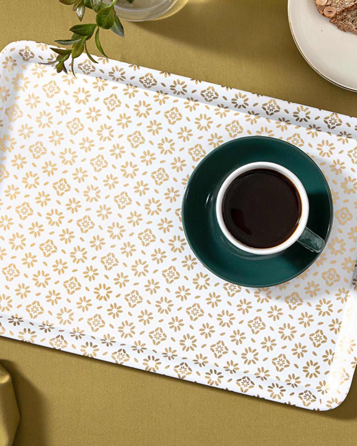 Trine Melamine Tray 46x29 cm Gold