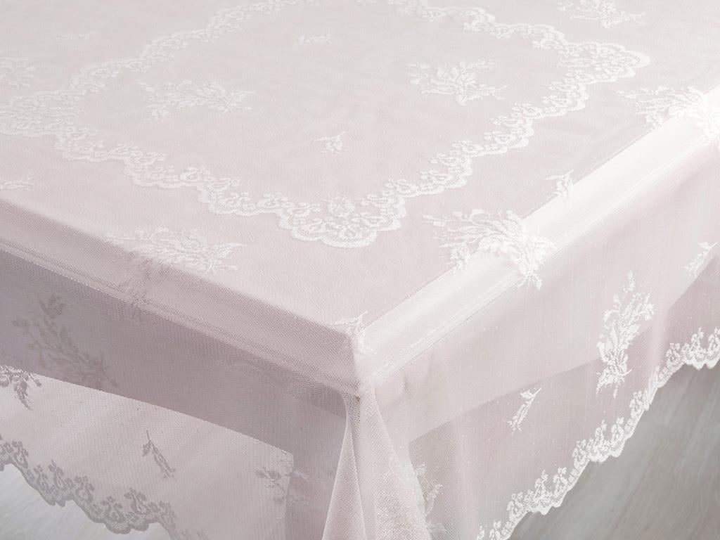 Tulip Покривка за Маса Плетиво 180 cm Beige-Pink