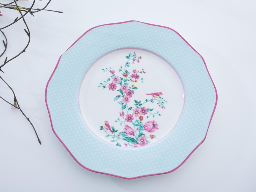 Tulip Чиния за Торта 6 комплект Bone China . .