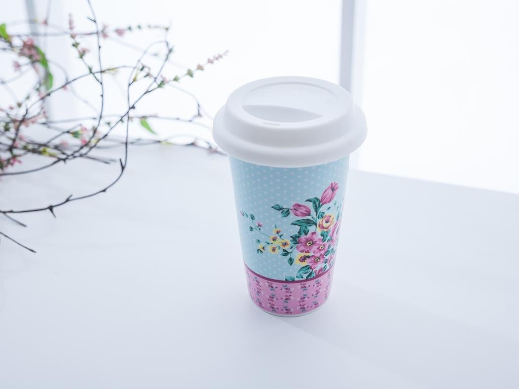 Tulip TRAVEL MUG Bone China . .