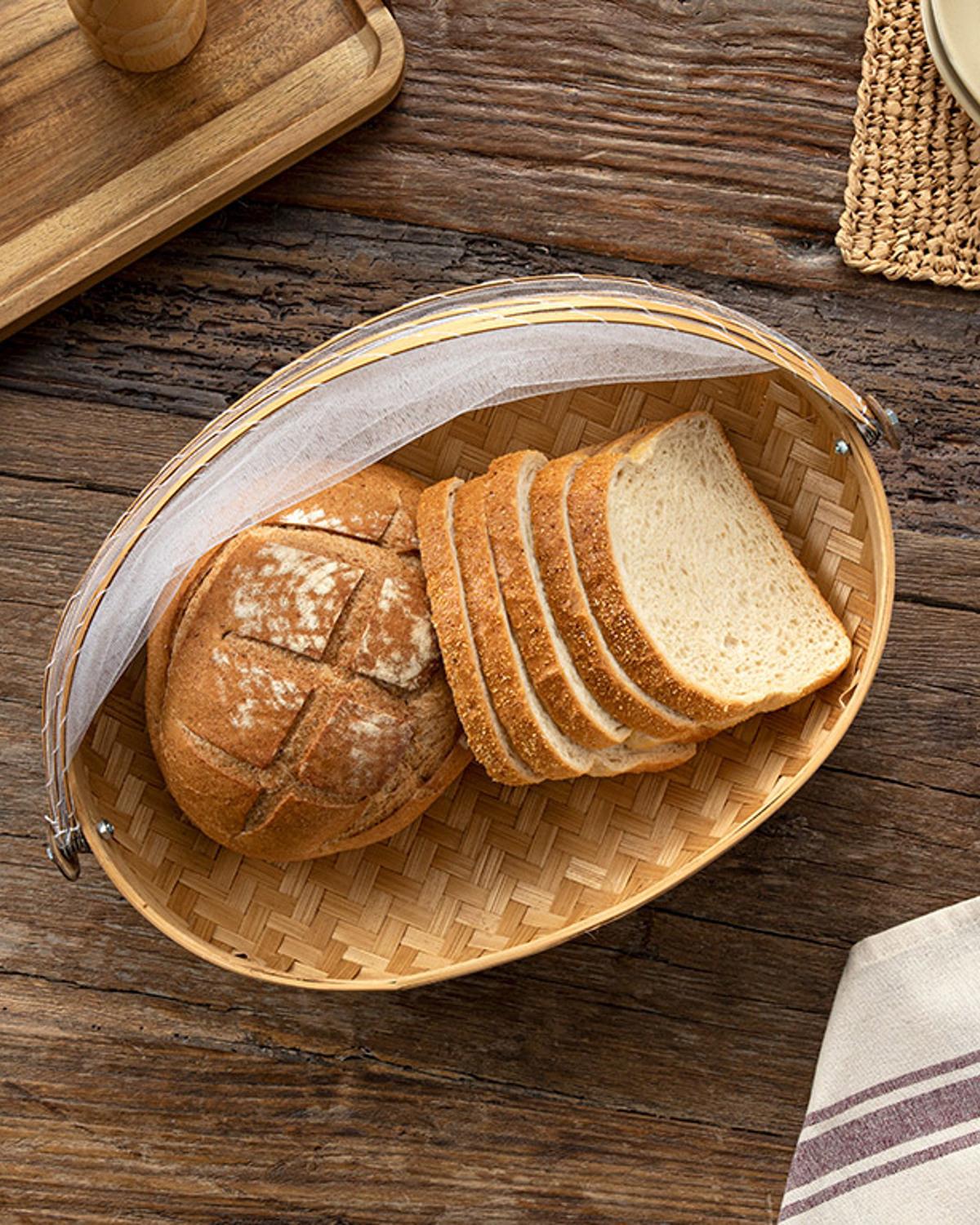 Tulle Кошничка За Хляб Кафяво, 0