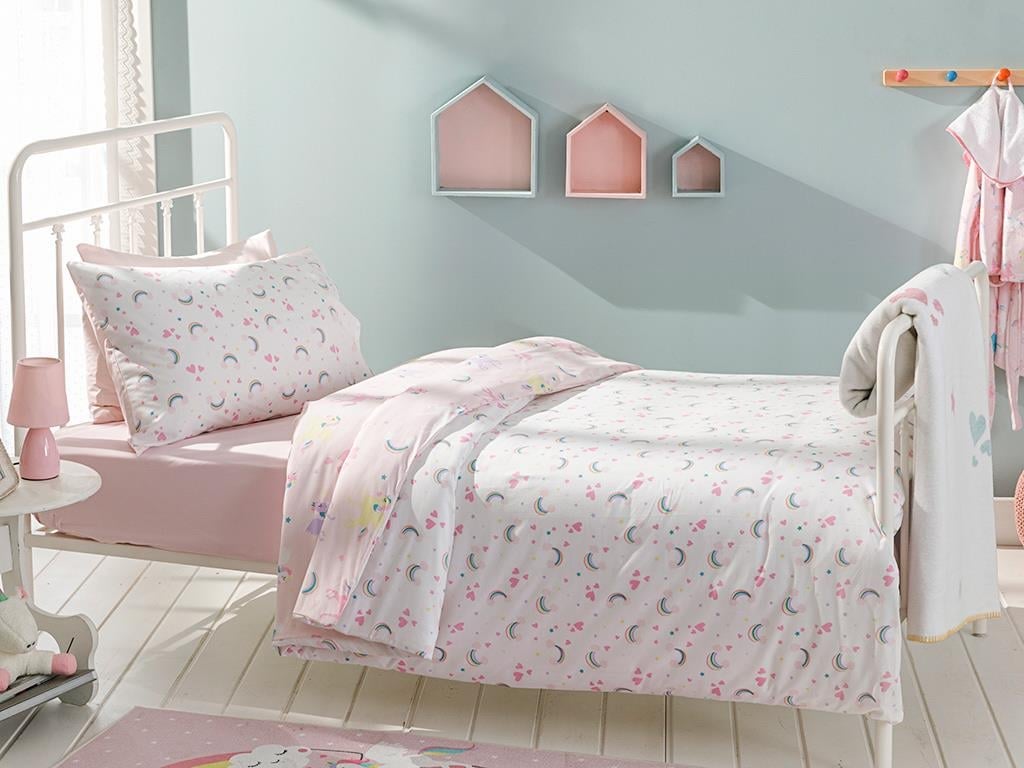 Unicorns ДЕТСКО СПАЛНО БЕЛЬО Памучен 160x220 cm Pink