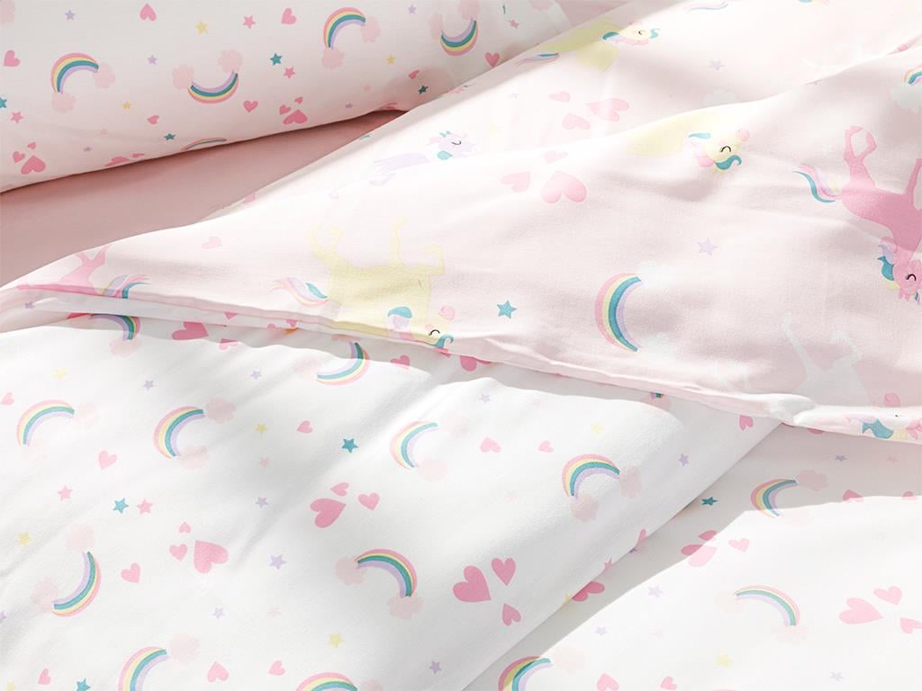 Unicorns ДЕТСКО СПАЛНО БЕЛЬО Памучен 160x220 cm Pink