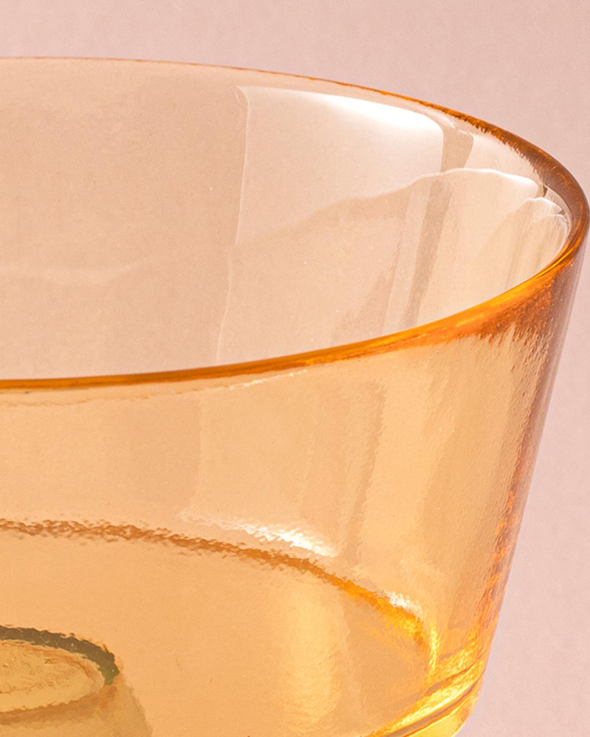 Unique Плато За Предястия С крака Стъкло 16 см Оранжев - Зелен