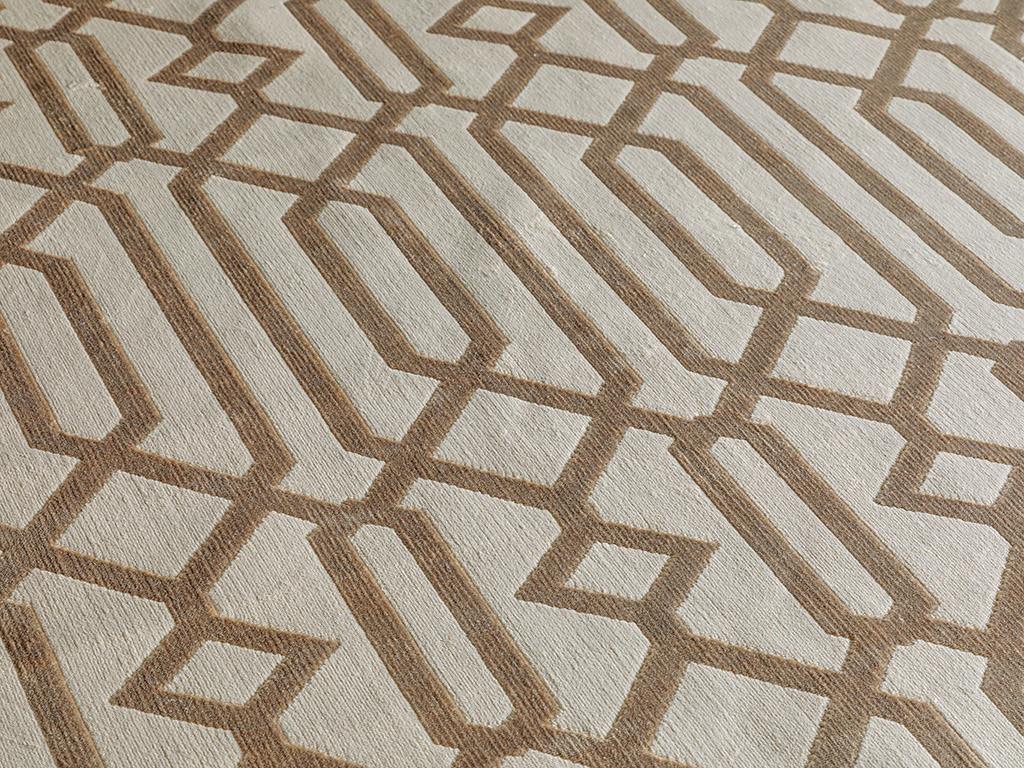 Velvet Geometric КИЛИМ Кадифе 80x140 cm Beige