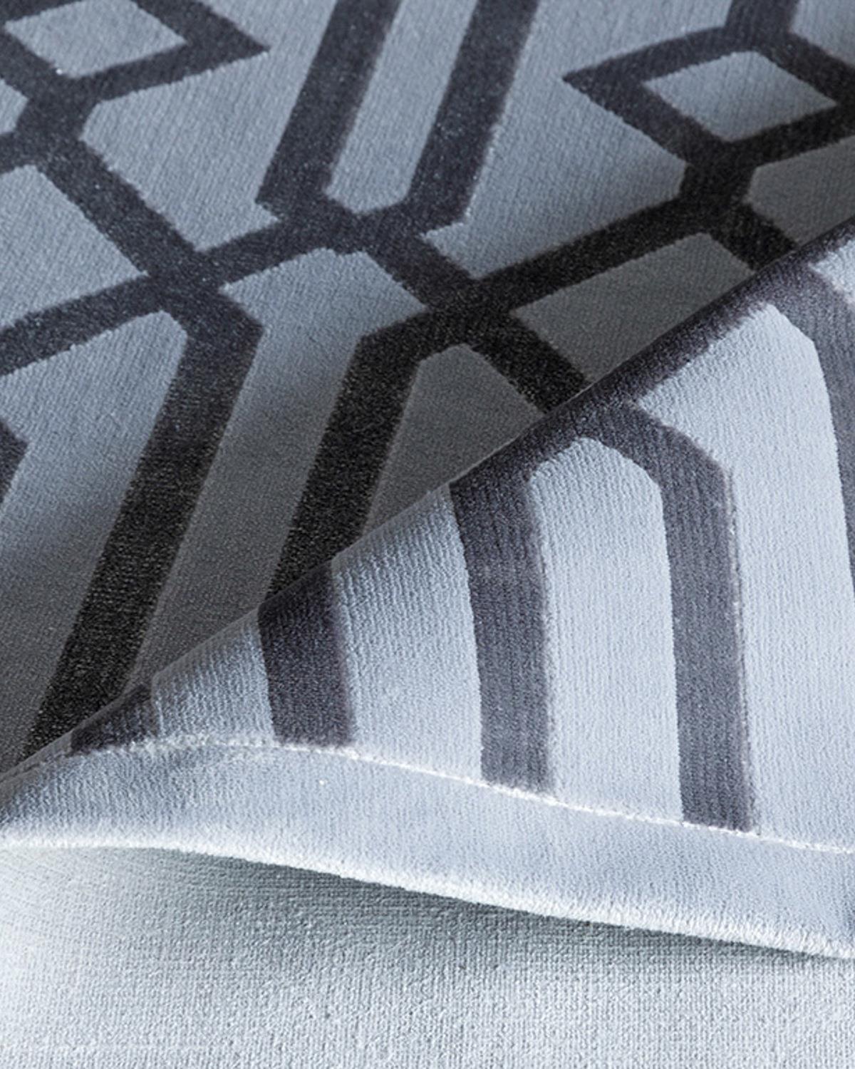 Velvet Geometric Килим Кадифе 80x250 Сив
