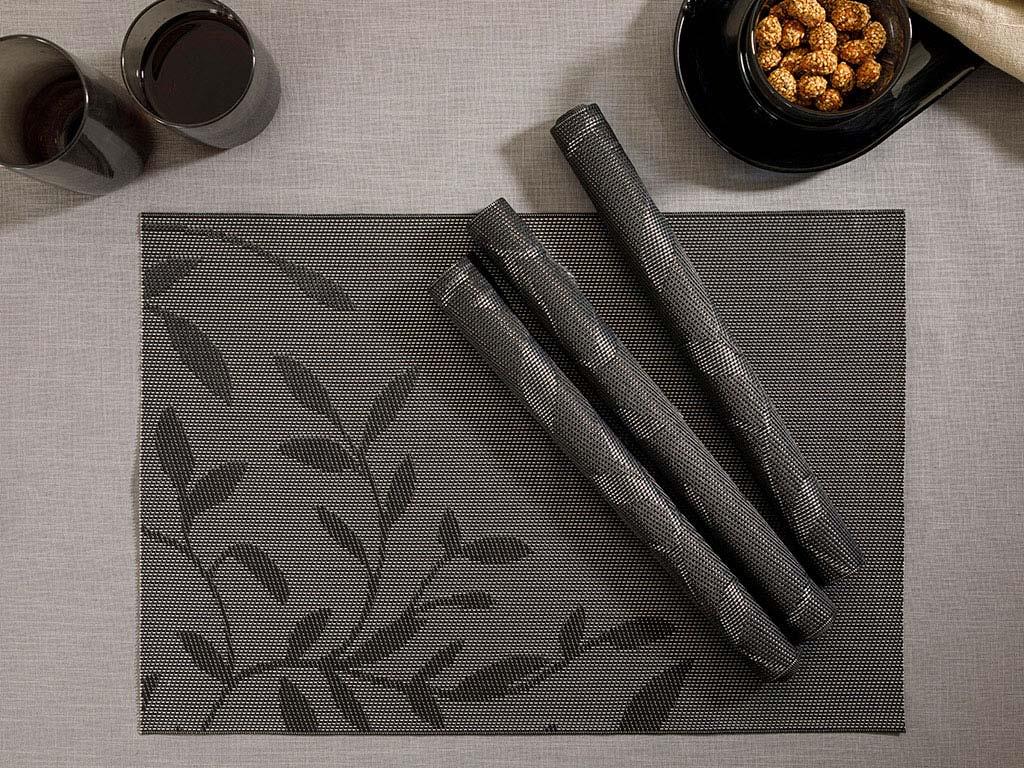 Vendy Кухненски Сервиз За 4 Бр., Pvc, Антрацит, 30 X 45 Cm