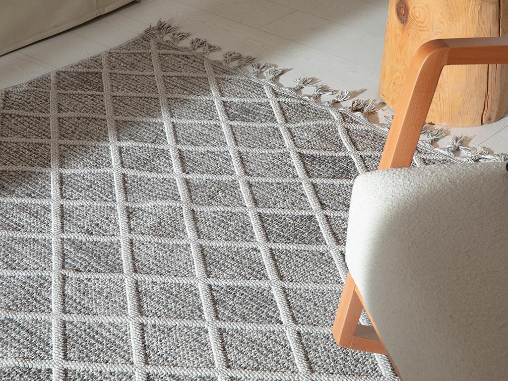 Vincent Woven Curl Carpet 80x150 cm Gray