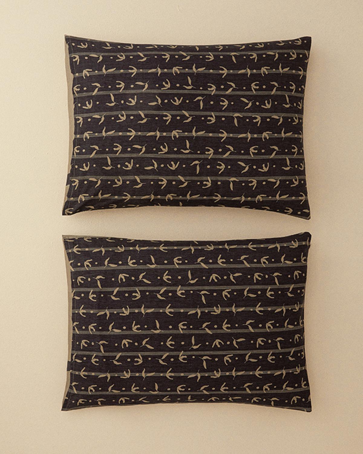 Vinette Калъфка За Възглавница 2 бр. Мек памук с дигитална щампа 50x70 см Зелен